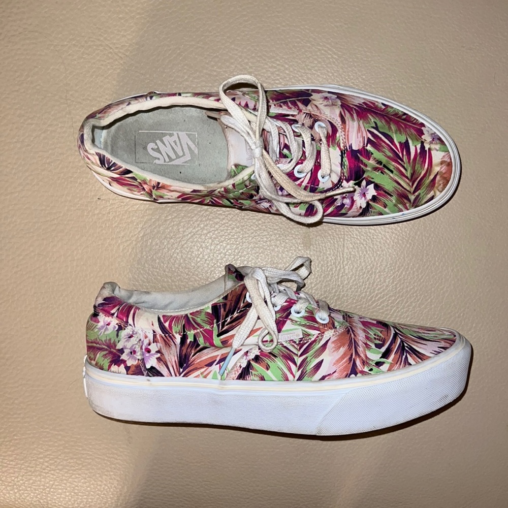 Vans Floral Lace Up Sneakers